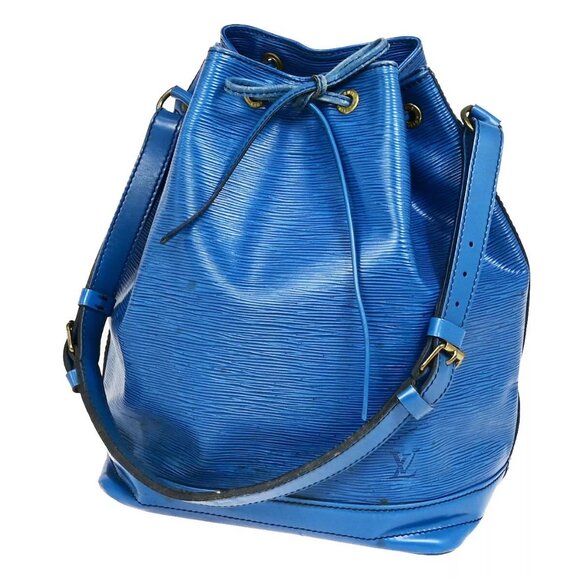 LOUIS VUITTON Noe GM Drawstring Shoulder Bag Epi Leather Blue - Picture 1 of 16